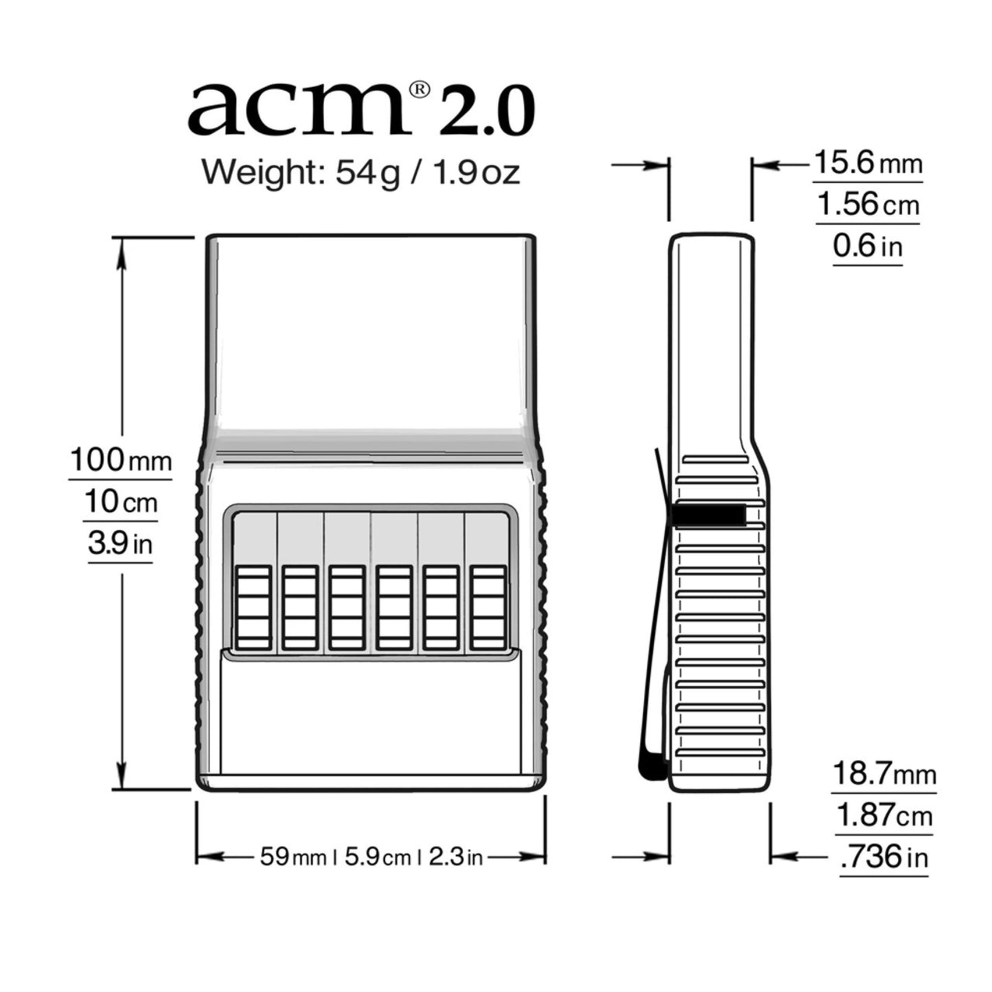 ACMウォレット2.0 -ブラッシュドクローム- (RFIDスキミングブロッキング付)【5月入荷分予約】